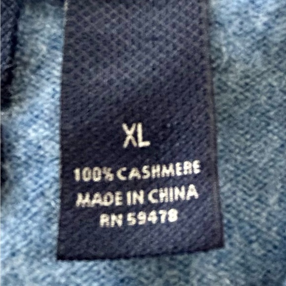 Allen Solly - 100% Cashmere Sweater - Excellent Condition - V-neck -Soft Blue XL - Picture 12 of 12